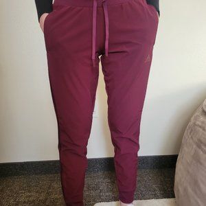 adidas Athletic Stretch Joggers in Maroon